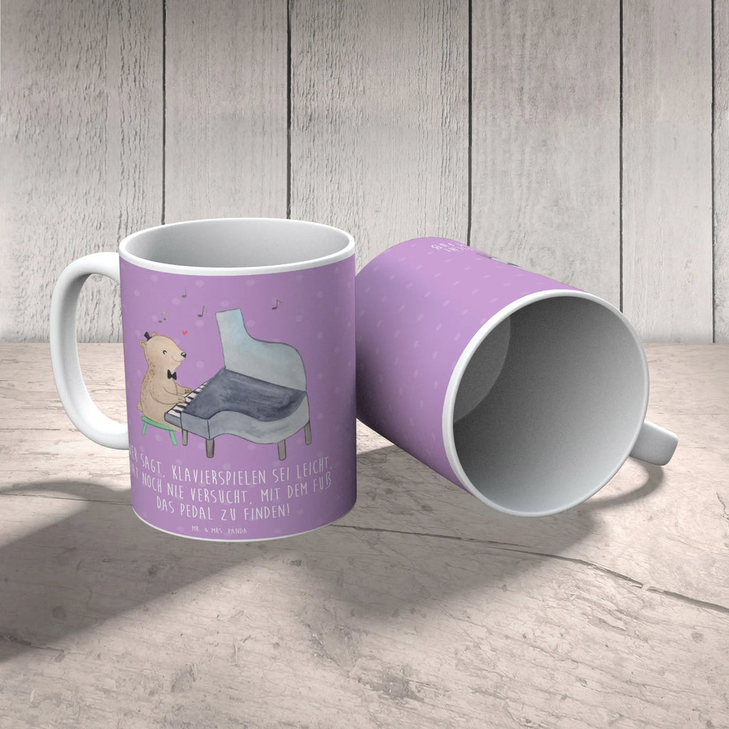 Mug Wer sagt, Klavierspielen sei leicht, hat noch nie versucht, mit dem Fuß das Pedal zu finden! Tasse mit Zitaten, Tasse, Teetasse, Tasse mit Motiven, Keramiktasse, Porzellantasse, Geschenktasse, Bürotasse, Kaffeetasse, Instrumente, Geschenke Musiker, Musikliebhaber
