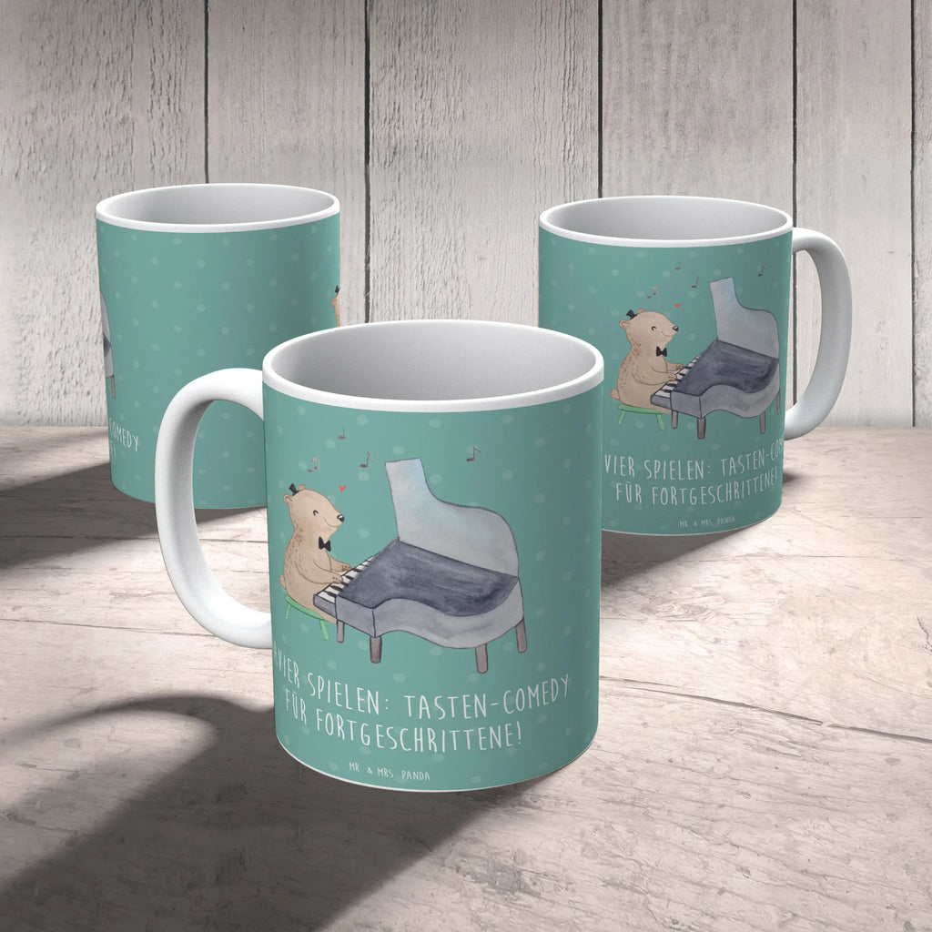 Mug Klavier spielen: Tasten-Comedy für Fortgeschrittene! Teetasse, Geschenktasse, Porzellantasse, Keramiktasse, Kaffeetasse, Bürotasse, Tasse mit Motiven, Tasse mit Zitaten, Tasse, Instrumente, Geschenke Musiker, Musikliebhaber