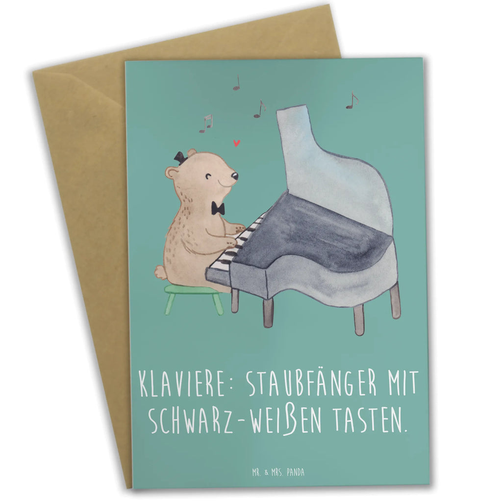 Grußkarte Klavier Staubfänger Ansichtskarten, Grußkarte, Glückwunschkarte, Klappkarte, Geburtstagskarte, Hochzeitskarte, Karte, Einladungskarte, Instrumente, Geschenke Musiker, Musikliebhaber