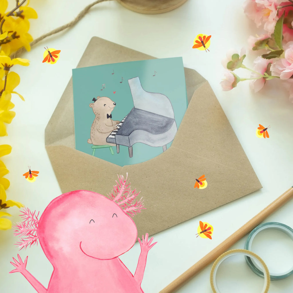 Greetings card Klavier spielen: Weil zehn Finger auf einmal nicht genug sind! Ansichtskarten, Karte, Hochzeitskarte, Geburtstagskarte, Klappkarte, Grußkarte, Glückwunschkarte, Einladungskarte, Instrumente, Geschenke Musiker, Musikliebhaber