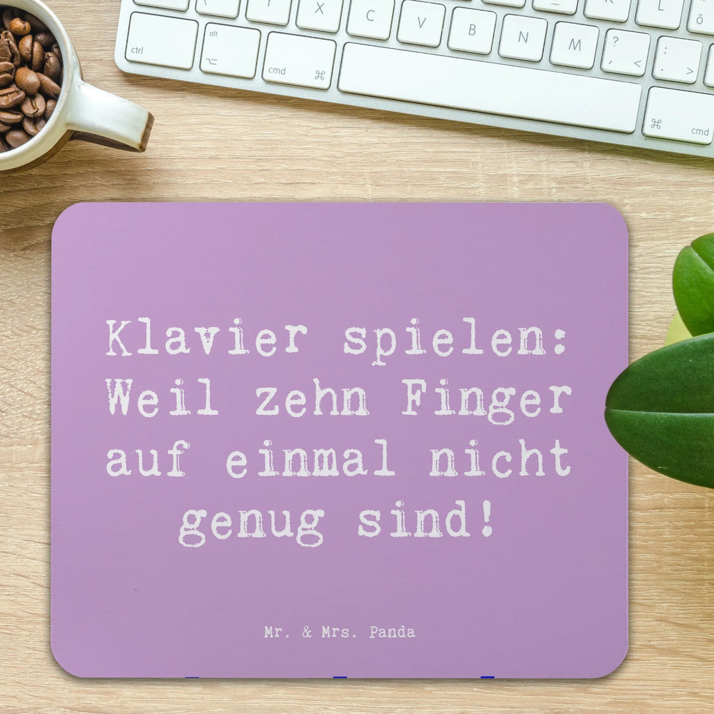 Mouse mat Saying Klavier spielen: Weil zehn Finger auf einmal nicht genug sind! Mauspad, Büroausstattung, Mauspad Büro, PC Zubehör, Arbeitszimmer, Mausunterlage, Designer Mauspad, Mousepad, Computer zubehör, Einzigartiges Mauspad, Instrumente, Geschenke Musiker, Musikliebhaber