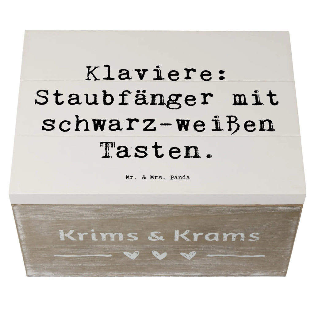 Holzkiste Spruch Klavier Staubfänger Schatzkiste, Geschenkdose, Erinnerungsbox, Holzkiste, Truhe, Schatulle, Dekokiste, Aufbewahrungsbox, Erinnerungskiste, Kiste, Geschenkbox, XXL, Instrumente, Geschenke Musiker, Musikliebhaber
