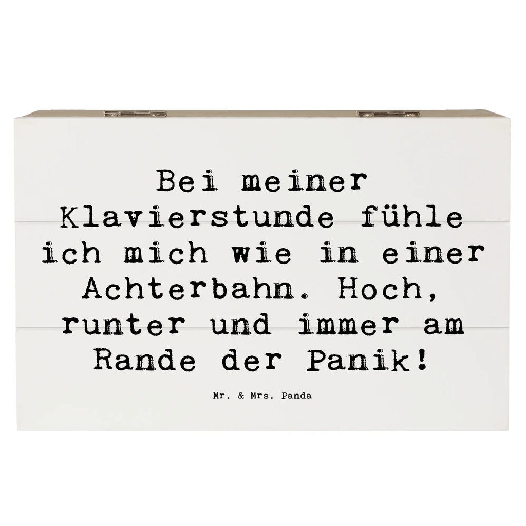 Wooden chest Saying Bei meiner Klavierstunde fühle ich mich wie in einer Achterbahn. Hoch, runter und immer am Rande der Panik! Kiste, Geschenkbox, Aufbewahrungsbox, Truhe, Holzkiste, Erinnerungsbox, Schatzkiste, Dekokiste, XXL, Schatulle, Erinnerungskiste, Geschenkdose, Instrumente, Geschenke Musiker, Musikliebhaber