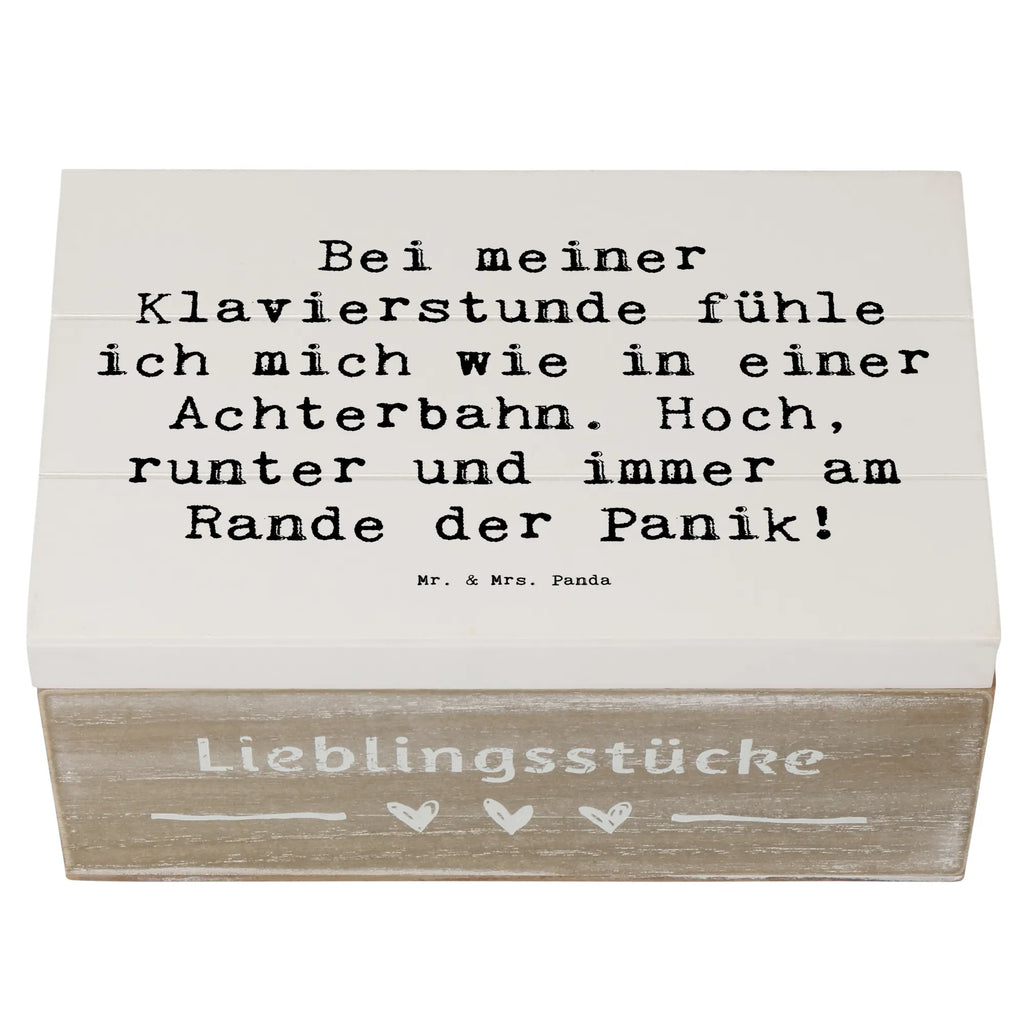 Wooden chest Saying Bei meiner Klavierstunde fühle ich mich wie in einer Achterbahn. Hoch, runter und immer am Rande der Panik! Kiste, Geschenkbox, Aufbewahrungsbox, Truhe, Holzkiste, Erinnerungsbox, Schatzkiste, Dekokiste, XXL, Schatulle, Erinnerungskiste, Geschenkdose, Instrumente, Geschenke Musiker, Musikliebhaber