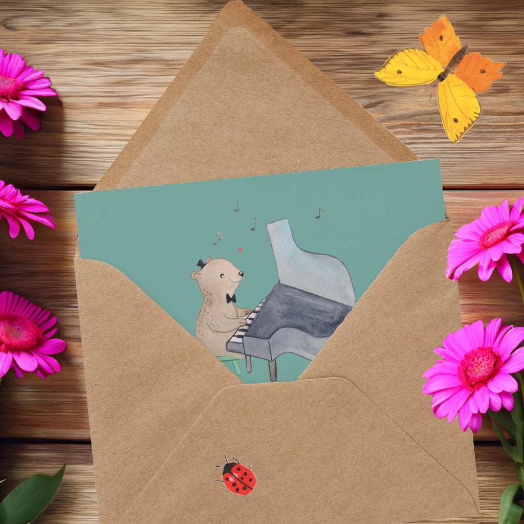 Deluxe Card Klaviere: Staubfänger mit schwarz-weißen Tasten. Karte, Klappkarte, Grußkarte, Einladungskarte, Hochwertige Klappkarte, Hochzeitskarte, Glückwunschkarte, Hochwertige Grußkarte, Geburtstagskarte, Instrumente, Geschenke Musiker, Musikliebhaber