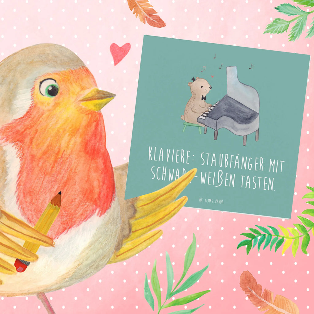 Deluxe Card Klaviere: Staubfänger mit schwarz-weißen Tasten. Karte, Klappkarte, Grußkarte, Einladungskarte, Hochwertige Klappkarte, Hochzeitskarte, Glückwunschkarte, Hochwertige Grußkarte, Geburtstagskarte, Instrumente, Geschenke Musiker, Musikliebhaber