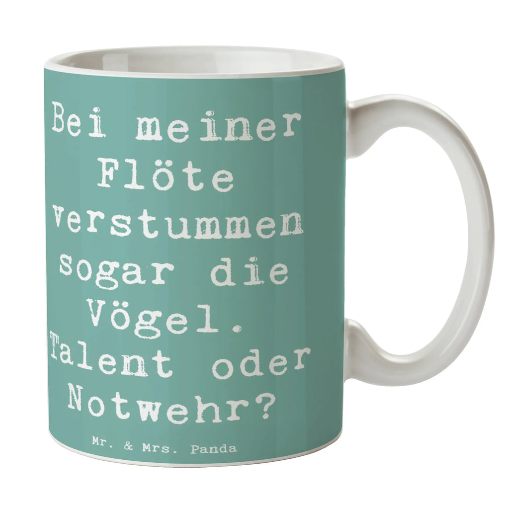 Mug Saying Bei meiner Flöte verstummen sogar die Vögel. Talent oder Notwehr? Porzellantasse, Teetasse, Tasse, Geschenktasse, Tasse mit Zitaten, Kaffeetasse, Keramiktasse, Tasse mit Motiven, Bürotasse, Instrumente, Geschenke Musiker, Musikliebhaber