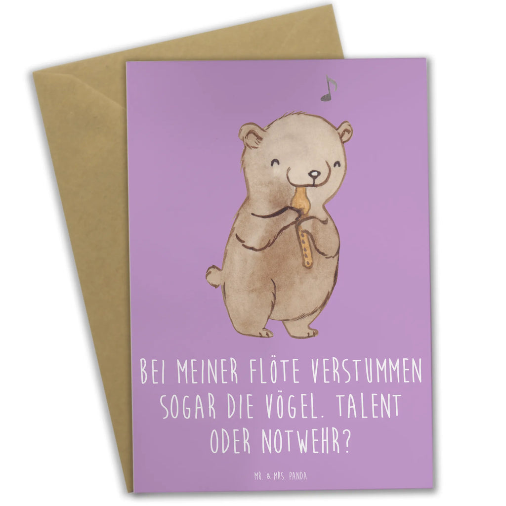 Greetings card Bei meiner Flöte verstummen sogar die Vögel. Talent oder Notwehr? Grußkarte, Karte, Ansichtskarten, Glückwunschkarte, Geburtstagskarte, Hochzeitskarte, Einladungskarte, Klappkarte, Instrumente, Geschenke Musiker, Musikliebhaber