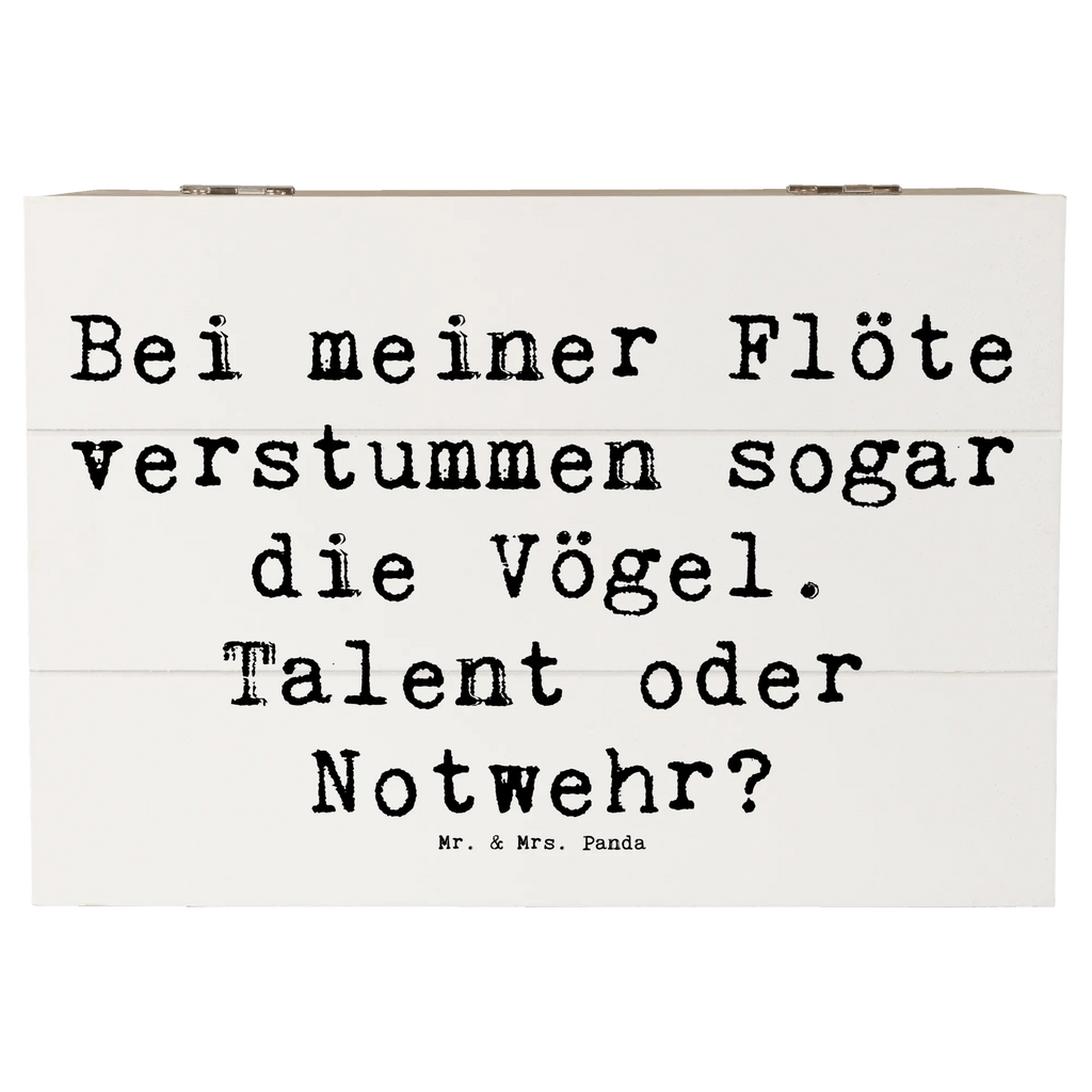 Wooden chest Saying Bei meiner Flöte verstummen sogar die Vögel. Talent oder Notwehr? Erinnerungskiste, Dekokiste, Geschenkbox, Kiste, XXL, Schatulle, Aufbewahrungsbox, Erinnerungsbox, Holzkiste, Truhe, Geschenkdose, Schatzkiste, Instrumente, Geschenke Musiker, Musikliebhaber