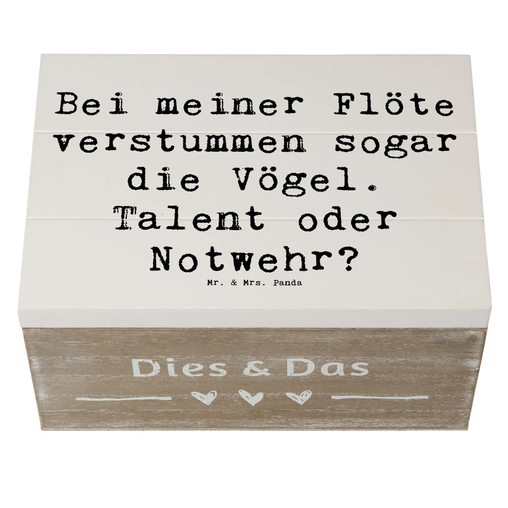 Wooden chest Saying Bei meiner Flöte verstummen sogar die Vögel. Talent oder Notwehr? Erinnerungskiste, Dekokiste, Geschenkbox, Kiste, XXL, Schatulle, Aufbewahrungsbox, Erinnerungsbox, Holzkiste, Truhe, Geschenkdose, Schatzkiste, Instrumente, Geschenke Musiker, Musikliebhaber