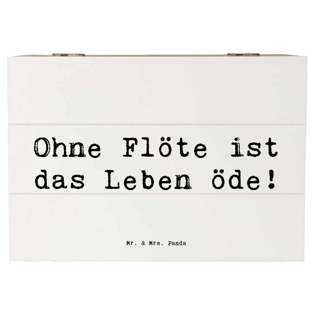 Wooden chest Saying Ohne Flöte ist das Leben öde! Aufbewahrungsbox, Schatzkiste, Holzkiste, Erinnerungskiste, Schatulle, Geschenkbox, Erinnerungsbox, XXL, Dekokiste, Kiste, Geschenkdose, Truhe, Instrumente, Geschenke Musiker, Musikliebhaber