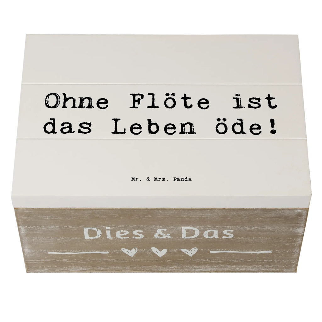 Wooden chest Saying Ohne Flöte ist das Leben öde! Aufbewahrungsbox, Schatzkiste, Holzkiste, Erinnerungskiste, Schatulle, Geschenkbox, Erinnerungsbox, XXL, Dekokiste, Kiste, Geschenkdose, Truhe, Instrumente, Geschenke Musiker, Musikliebhaber