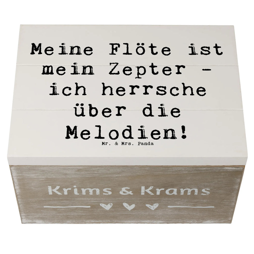 Holzkiste Spruch Flötenzauber Erinnerungsbox, Schatulle, Aufbewahrungsbox, Truhe, Schatzkiste, Geschenkdose, XXL, Holzkiste, Kiste, Dekokiste, Erinnerungskiste, Geschenkbox, Instrumente, Geschenke Musiker, Musikliebhaber
