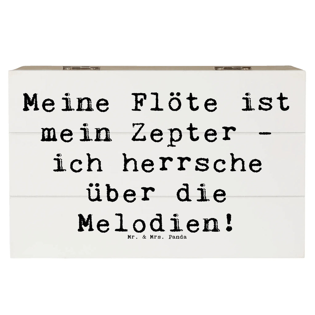 Holzkiste Spruch Flötenzauber Erinnerungsbox, Schatulle, Aufbewahrungsbox, Truhe, Schatzkiste, Geschenkdose, XXL, Holzkiste, Kiste, Dekokiste, Erinnerungskiste, Geschenkbox, Instrumente, Geschenke Musiker, Musikliebhaber