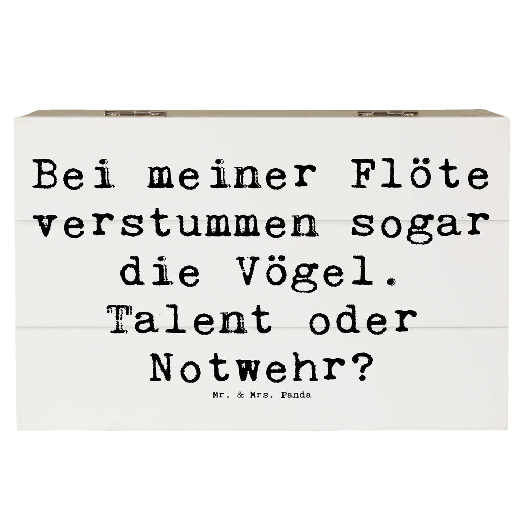 Wooden chest Saying Bei meiner Flöte verstummen sogar die Vögel. Talent oder Notwehr? Erinnerungskiste, Dekokiste, Geschenkbox, Kiste, XXL, Schatulle, Aufbewahrungsbox, Erinnerungsbox, Holzkiste, Truhe, Geschenkdose, Schatzkiste, Instrumente, Geschenke Musiker, Musikliebhaber
