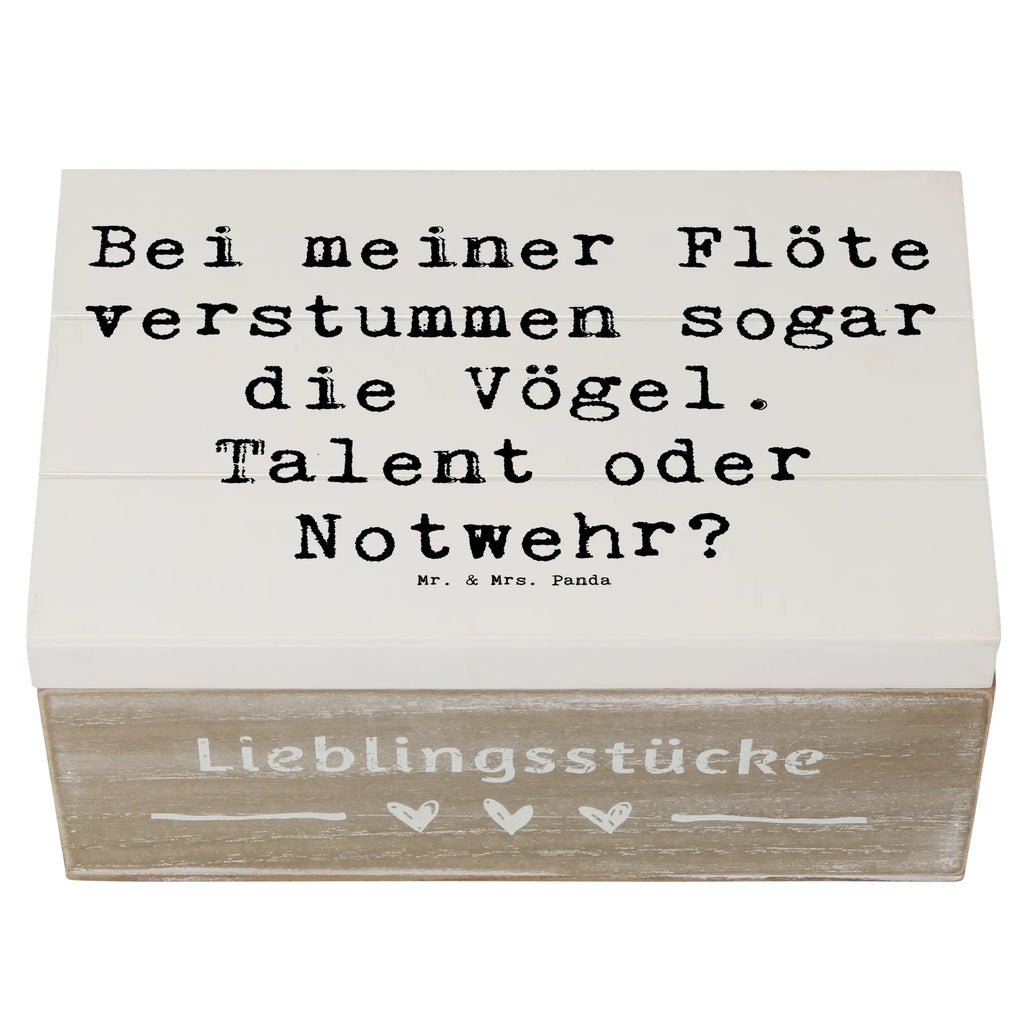 Wooden chest Saying Bei meiner Flöte verstummen sogar die Vögel. Talent oder Notwehr? Erinnerungskiste, Dekokiste, Geschenkbox, Kiste, XXL, Schatulle, Aufbewahrungsbox, Erinnerungsbox, Holzkiste, Truhe, Geschenkdose, Schatzkiste, Instrumente, Geschenke Musiker, Musikliebhaber