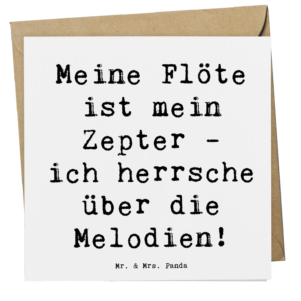 Deluxe Card Saying Meine Flöte ist mein Zepter - ich herrsche über die Melodien! Glückwunschkarte, Einladungskarte, Hochwertige Klappkarte, Klappkarte, Karte, Hochzeitskarte, Geburtstagskarte, Grußkarte, Hochwertige Grußkarte, Instrumente, Geschenke Musiker, Musikliebhaber