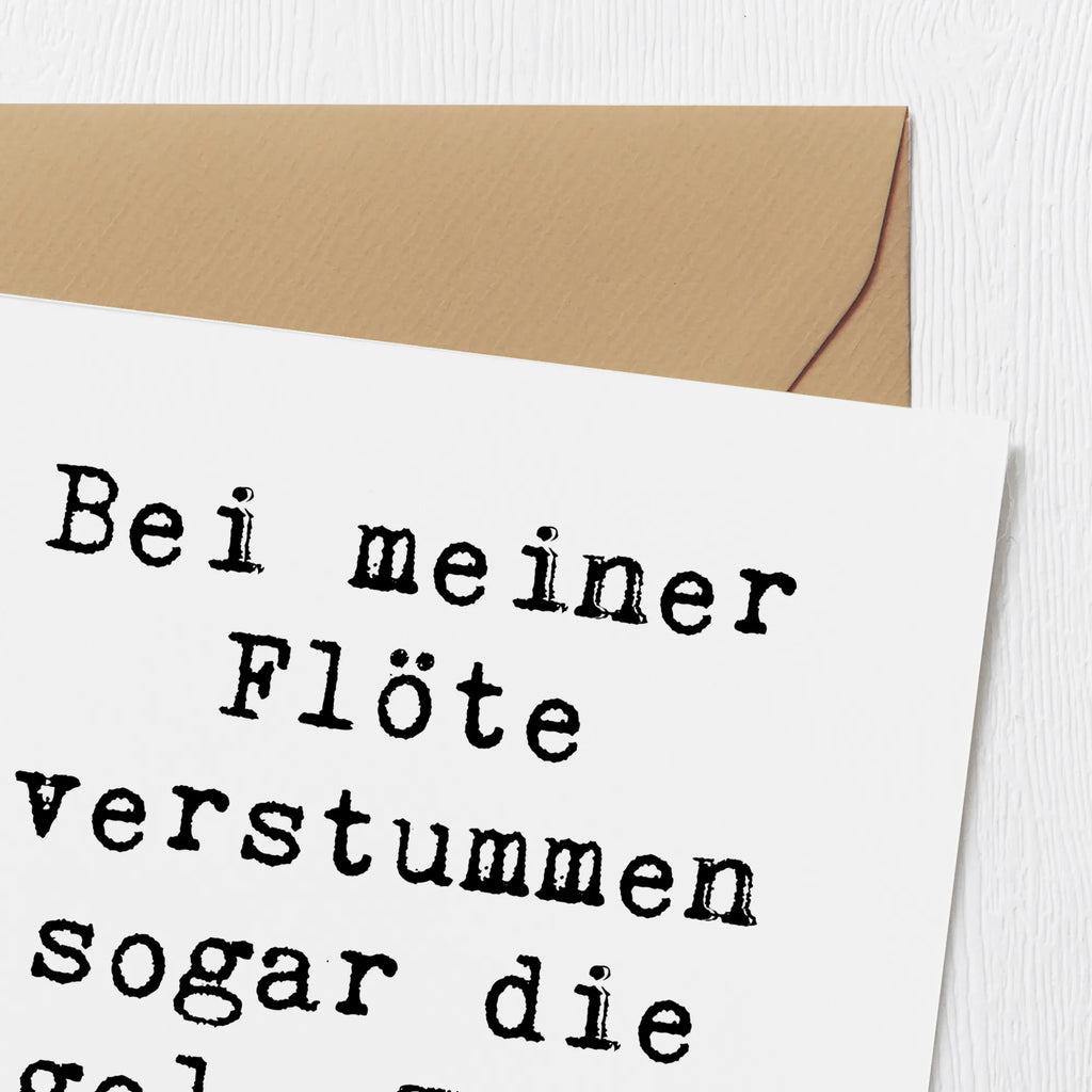 Deluxe Karte Spruch Besondere Flöte Klappkarte, Karte, Hochwertige Klappkarte, Hochwertige Grußkarte, Geburtstagskarte, Grußkarte, Hochzeitskarte, Glückwunschkarte, Einladungskarte, Instrumente, Geschenke Musiker, Musikliebhaber