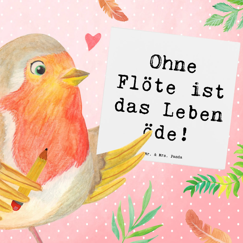 Deluxe Card Saying Ohne Flöte ist das Leben öde! Hochwertige Klappkarte, Klappkarte, Hochwertige Grußkarte, Karte, Grußkarte, Geburtstagskarte, Einladungskarte, Hochzeitskarte, Glückwunschkarte, Instrumente, Geschenke Musiker, Musikliebhaber