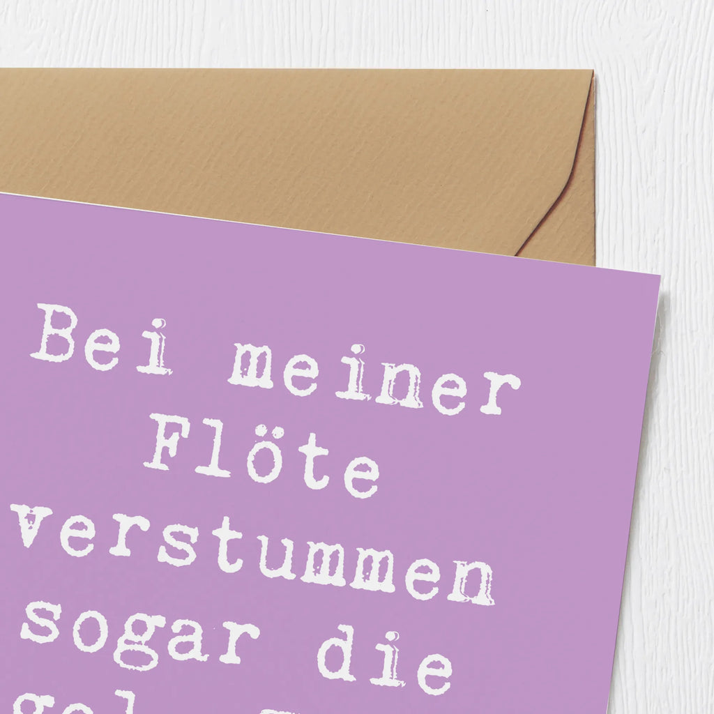 Deluxe Karte Spruch Besondere Flöte Klappkarte, Karte, Hochwertige Klappkarte, Hochwertige Grußkarte, Geburtstagskarte, Grußkarte, Hochzeitskarte, Glückwunschkarte, Einladungskarte, Instrumente, Geschenke Musiker, Musikliebhaber