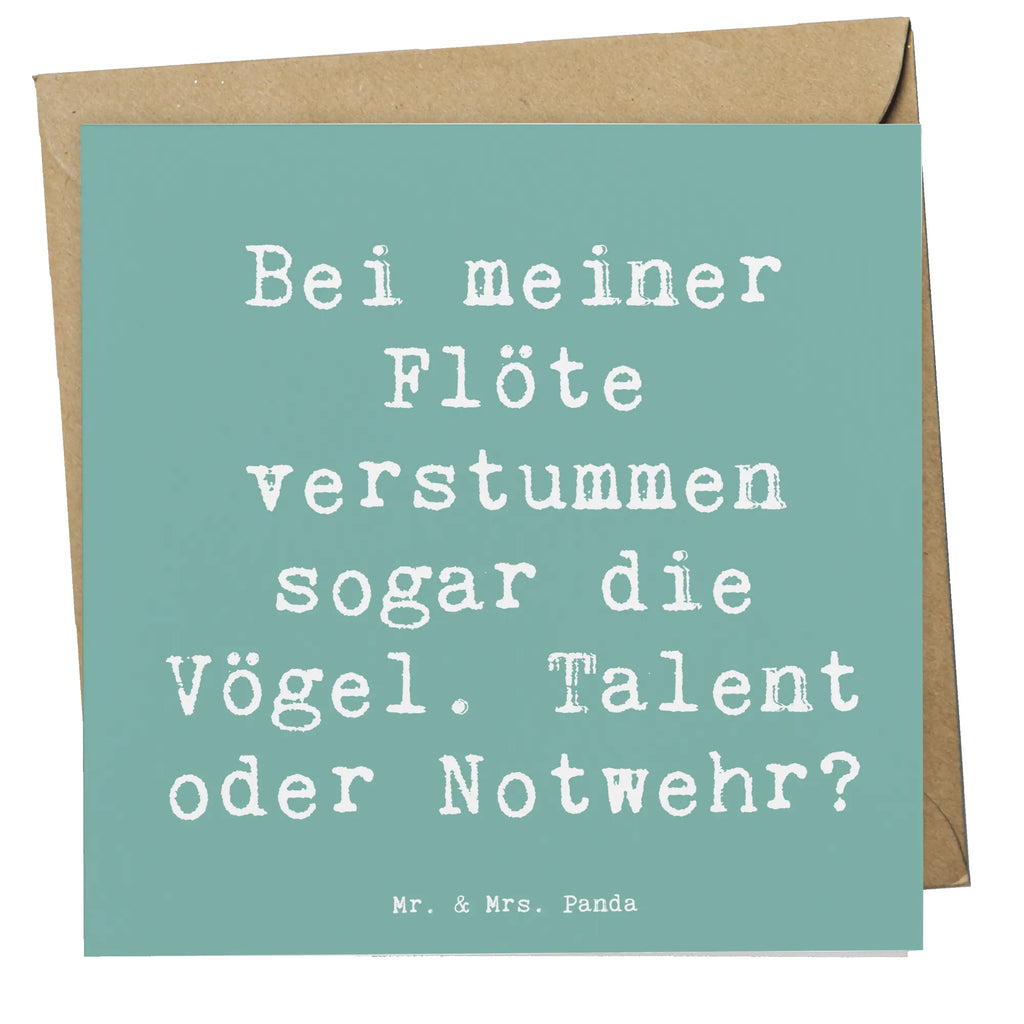 Deluxe Karte Spruch Besondere Flöte Klappkarte, Karte, Hochwertige Klappkarte, Hochwertige Grußkarte, Geburtstagskarte, Grußkarte, Hochzeitskarte, Glückwunschkarte, Einladungskarte, Instrumente, Geschenke Musiker, Musikliebhaber