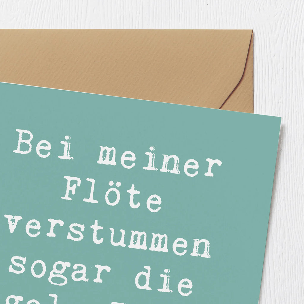 Deluxe Karte Spruch Besondere Flöte Klappkarte, Karte, Hochwertige Klappkarte, Hochwertige Grußkarte, Geburtstagskarte, Grußkarte, Hochzeitskarte, Glückwunschkarte, Einladungskarte, Instrumente, Geschenke Musiker, Musikliebhaber