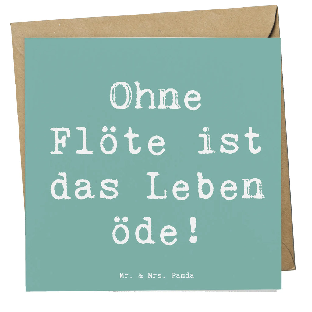 Deluxe Card Saying Ohne Flöte ist das Leben öde! Hochwertige Klappkarte, Klappkarte, Hochwertige Grußkarte, Karte, Grußkarte, Geburtstagskarte, Einladungskarte, Hochzeitskarte, Glückwunschkarte, Instrumente, Geschenke Musiker, Musikliebhaber
