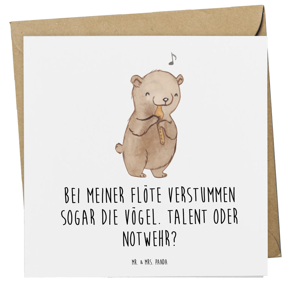 Deluxe Card Bei meiner Flöte verstummen sogar die Vögel. Talent oder Notwehr? Glückwunschkarte, Hochzeitskarte, Grußkarte, Geburtstagskarte, Einladungskarte, Klappkarte, Hochwertige Grußkarte, Karte, Hochwertige Klappkarte, Instrumente, Geschenke Musiker, Musikliebhaber