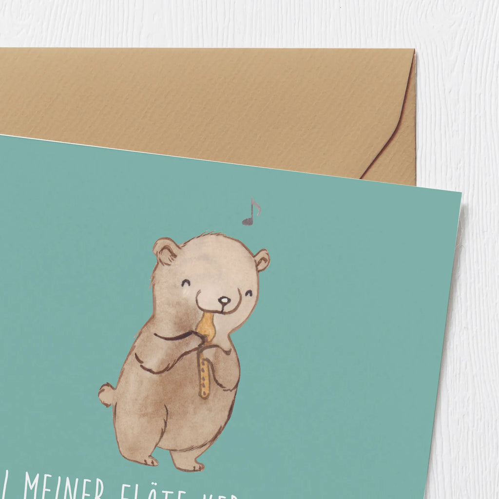 Deluxe Card Bei meiner Flöte verstummen sogar die Vögel. Talent oder Notwehr? Glückwunschkarte, Hochzeitskarte, Grußkarte, Geburtstagskarte, Einladungskarte, Klappkarte, Hochwertige Grußkarte, Karte, Hochwertige Klappkarte, Instrumente, Geschenke Musiker, Musikliebhaber