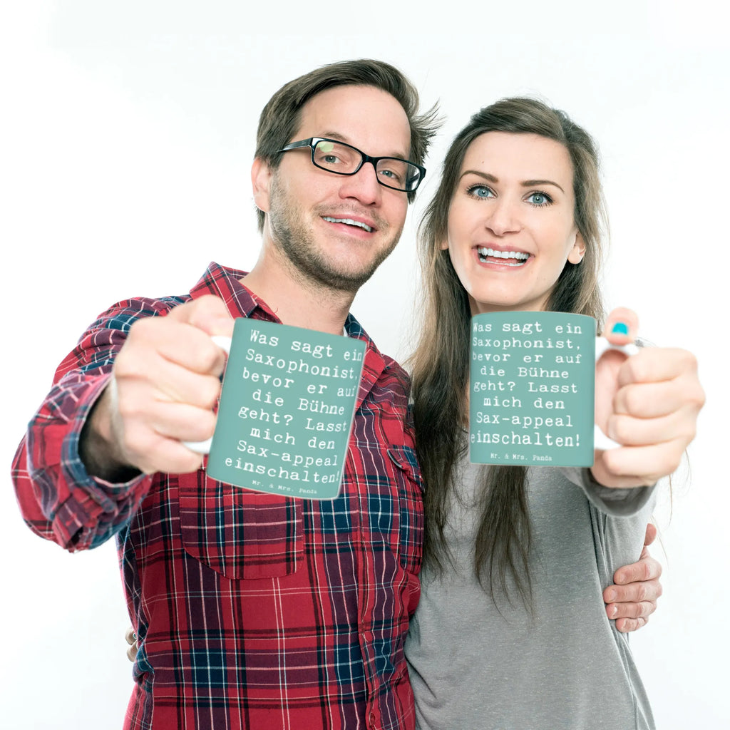 Tasse Spruch Magischer Saxophon-Charme Teetasse, Tasse mit Zitaten, Kaffeetasse, Bürotasse, Tasse mit Motiven, Tasse, Keramiktasse, Porzellantasse, Geschenktasse, Instrumente, Geschenke Musiker, Musikliebhaber