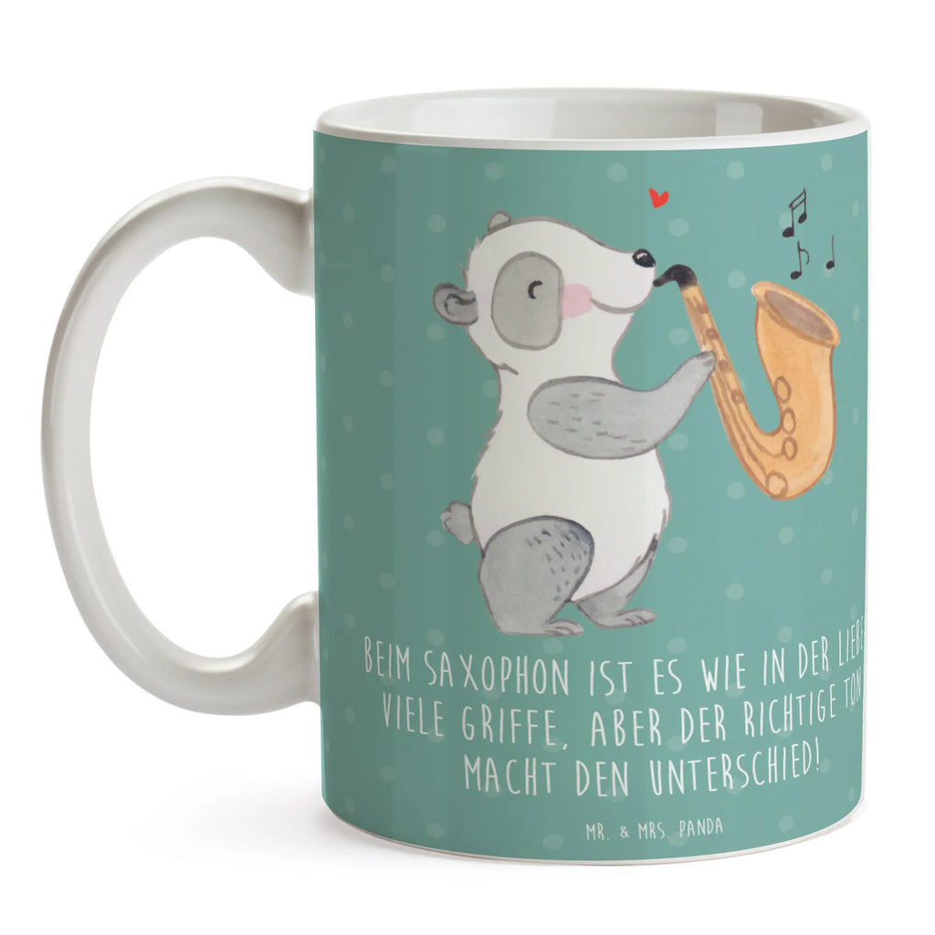 Mug Beim Saxophon ist es wie in der Liebe: Viele Griffe, aber der richtige Ton macht den Unterschied! Geschenktasse, Bürotasse, Tasse, Porzellantasse, Tasse mit Zitaten, Tasse mit Motiven, Teetasse, Keramiktasse, Kaffeetasse, Instrumente, Geschenke Musiker, Musikliebhaber