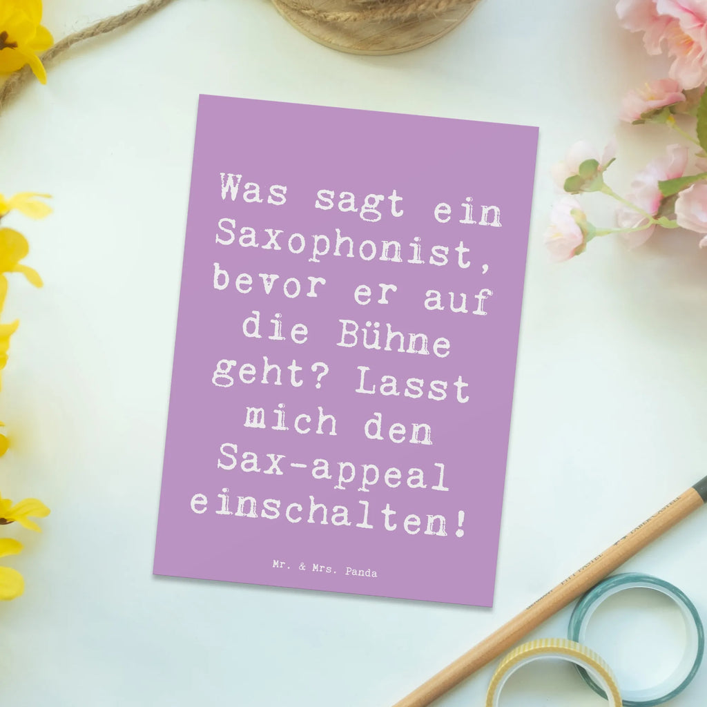 Postkarte Spruch Magischer Saxophon-Charme Geburtstagskarte, Ansichtskarte, Grußkarte, Karte, Geschenkkarte, Einladungskarte, Ansichtskarten, Dankeskarte, Postkarte, Einladung Geburtstag, Einladungskarten Geburtstag, Einladung, Instrumente, Geschenke Musiker, Musikliebhaber