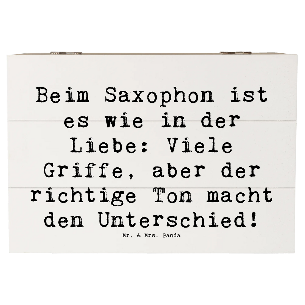 Holzkiste Spruch Saxophon Liebe Erinnerungsbox, Aufbewahrungsbox, Schatzkiste, Truhe, Dekokiste, Geschenkbox, Kiste, Erinnerungskiste, Schatulle, Geschenkdose, Holzkiste, XXL, Instrumente, Geschenke Musiker, Musikliebhaber