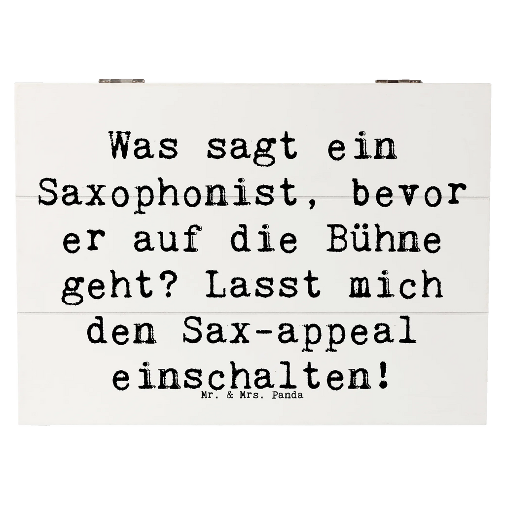 Wooden chest Saying Was sagt ein Saxophonist, bevor er auf die Bühne geht? Lasst mich den Sax-appeal einschalten! XXL, Aufbewahrungsbox, Erinnerungsbox, Schatzkiste, Geschenkbox, Erinnerungskiste, Truhe, Dekokiste, Holzkiste, Kiste, Geschenkdose, Schatulle, Instrumente, Geschenke Musiker, Musikliebhaber