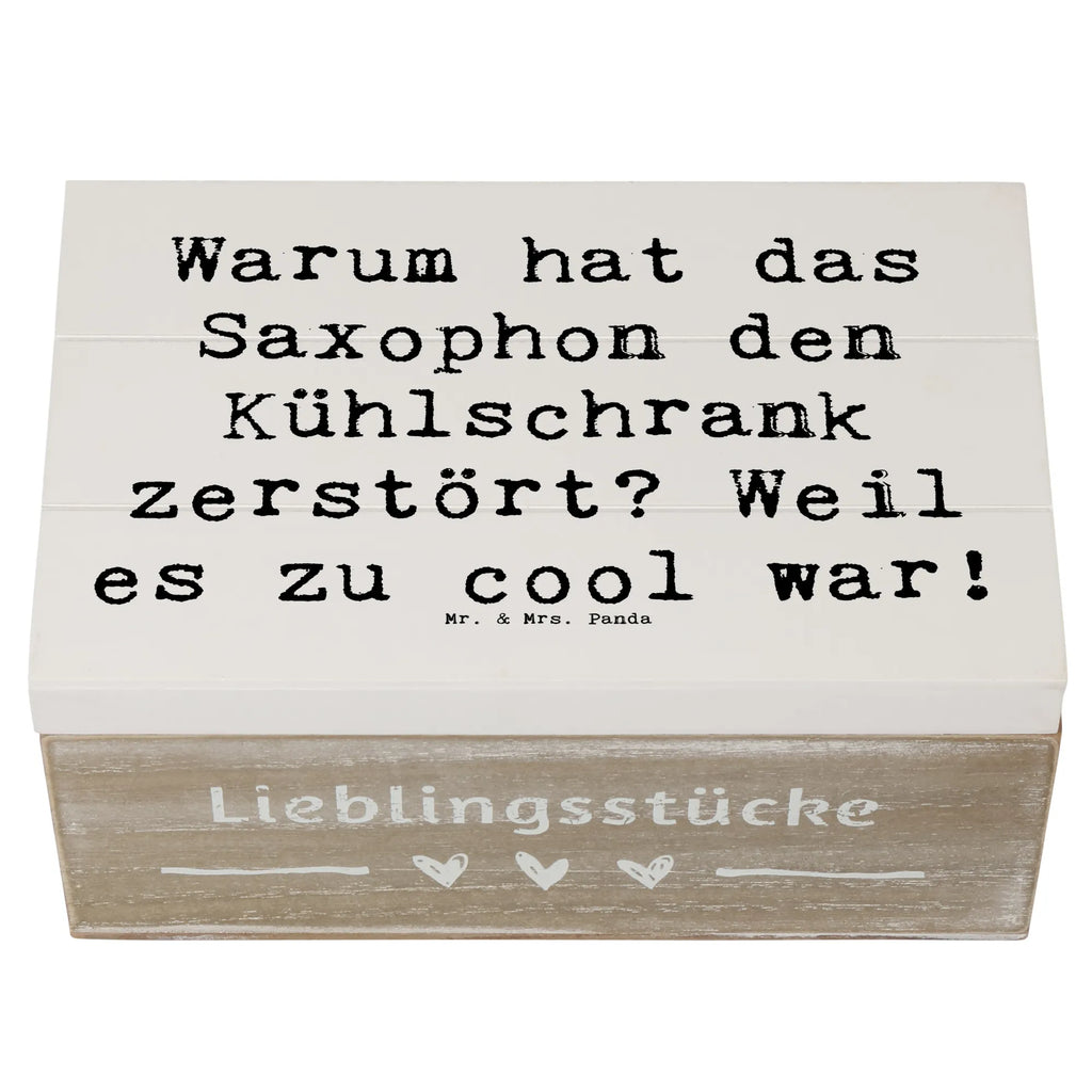 Holzkiste Spruch Saxophon Kühlschrank Truhe, Schatzkiste, Holzkiste, Erinnerungsbox, Geschenkdose, Geschenkbox, Dekokiste, Kiste, XXL, Erinnerungskiste, Aufbewahrungsbox, Schatulle, Instrumente, Geschenke Musiker, Musikliebhaber