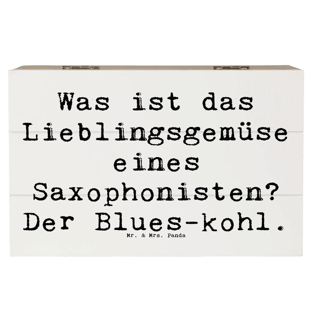 Wooden chest Saying Was ist das Lieblingsgemüse eines Saxophonisten? Der Blues-kohl. Holzkiste, Schatzkiste, Truhe, Dekokiste, Geschenkdose, Erinnerungsbox, Aufbewahrungsbox, XXL, Erinnerungskiste, Schatulle, Kiste, Geschenkbox, Instrumente, Geschenke Musiker, Musikliebhaber