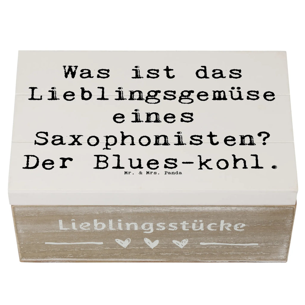 Wooden chest Saying Was ist das Lieblingsgemüse eines Saxophonisten? Der Blues-kohl. Holzkiste, Schatzkiste, Truhe, Dekokiste, Geschenkdose, Erinnerungsbox, Aufbewahrungsbox, XXL, Erinnerungskiste, Schatulle, Kiste, Geschenkbox, Instrumente, Geschenke Musiker, Musikliebhaber