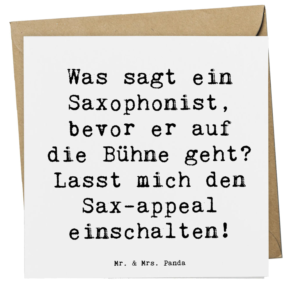 Deluxe Card Saying Was sagt ein Saxophonist, bevor er auf die Bühne geht? Lasst mich den Sax-appeal einschalten! Hochwertige Grußkarte, Hochzeitskarte, Einladungskarte, Karte, Glückwunschkarte, Hochwertige Klappkarte, Klappkarte, Geburtstagskarte, Grußkarte, Instrumente, Geschenke Musiker, Musikliebhaber