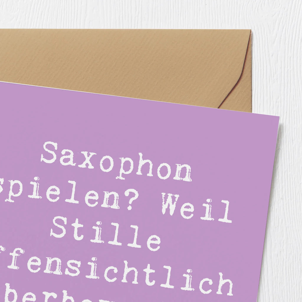 Deluxe Karte Spruch Saxophon Leidenschaft Hochwertige Klappkarte, Klappkarte, Geburtstagskarte, Einladungskarte, Hochwertige Grußkarte, Karte, Glückwunschkarte, Grußkarte, Hochzeitskarte, Instrumente, Geschenke Musiker, Musikliebhaber