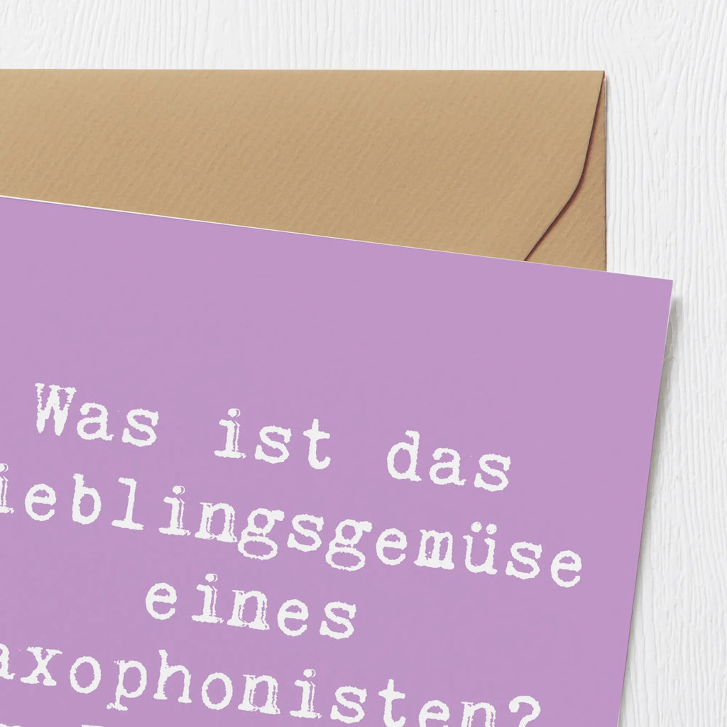 Deluxe Card Saying Was ist das Lieblingsgemüse eines Saxophonisten? Der Blues-kohl. Karte, Klappkarte, Grußkarte, Hochwertige Grußkarte, Geburtstagskarte, Hochwertige Klappkarte, Glückwunschkarte, Einladungskarte, Hochzeitskarte, Instrumente, Geschenke Musiker, Musikliebhaber