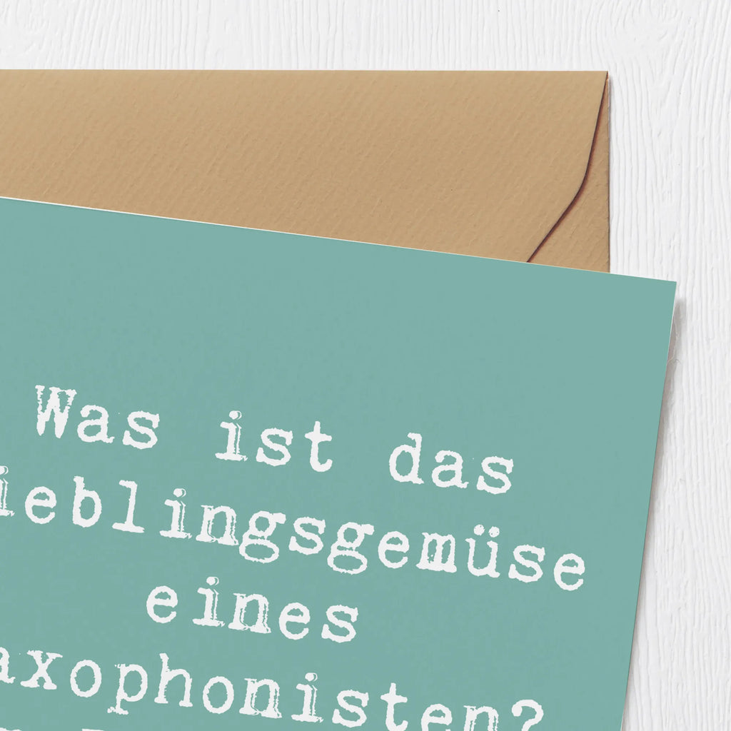 Deluxe Card Saying Was ist das Lieblingsgemüse eines Saxophonisten? Der Blues-kohl. Karte, Klappkarte, Grußkarte, Hochwertige Grußkarte, Geburtstagskarte, Hochwertige Klappkarte, Glückwunschkarte, Einladungskarte, Hochzeitskarte, Instrumente, Geschenke Musiker, Musikliebhaber