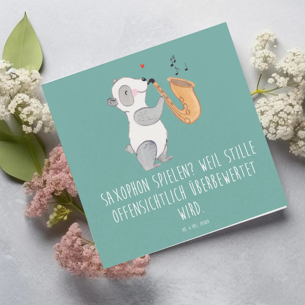 Deluxe Card Saxophon spielen? Weil Stille offensichtlich überbewertet wird. Hochwertige Klappkarte, Grußkarte, Karte, Geburtstagskarte, Hochwertige Grußkarte, Glückwunschkarte, Hochzeitskarte, Klappkarte, Einladungskarte, Instrumente, Geschenke Musiker, Musikliebhaber