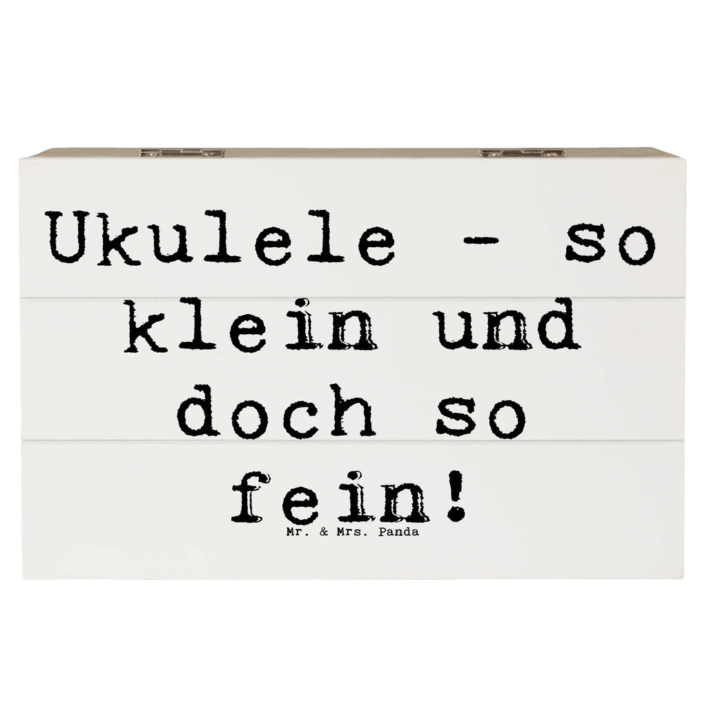 Wooden chest Saying Ukulele - so klein und doch so fein! Schatzkiste, Geschenkbox, Dekokiste, Geschenkdose, Holzkiste, Kiste, Erinnerungskiste, XXL, Erinnerungsbox, Schatulle, Aufbewahrungsbox, Truhe, Instrumente, Geschenke Musiker, Musikliebhaber