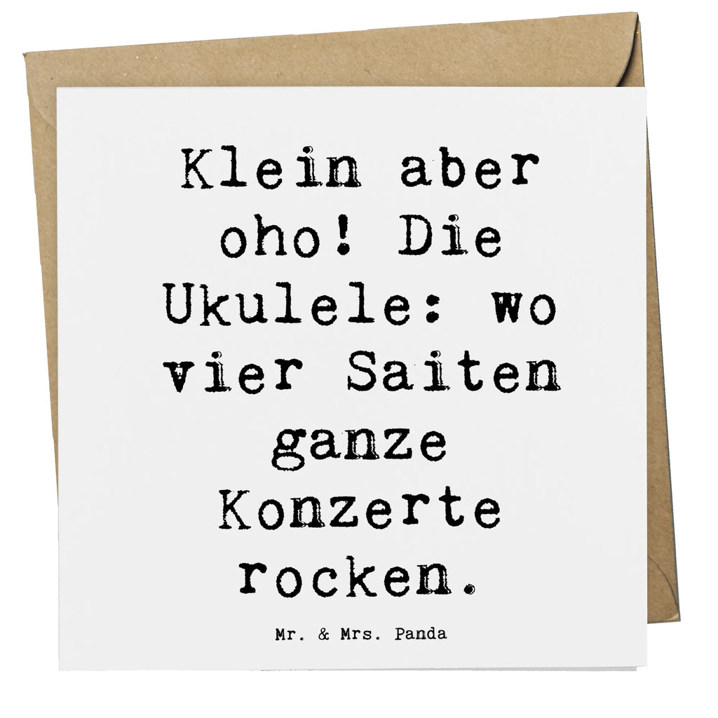 Deluxe Card Saying Klein aber oho! Die Ukulele: wo vier Saiten ganze Konzerte rocken. Geburtstagskarte, Karte, Glückwunschkarte, Grußkarte, Hochwertige Grußkarte, Hochzeitskarte, Hochwertige Klappkarte, Klappkarte, Einladungskarte, Instrumente, Geschenke Musiker, Musikliebhaber