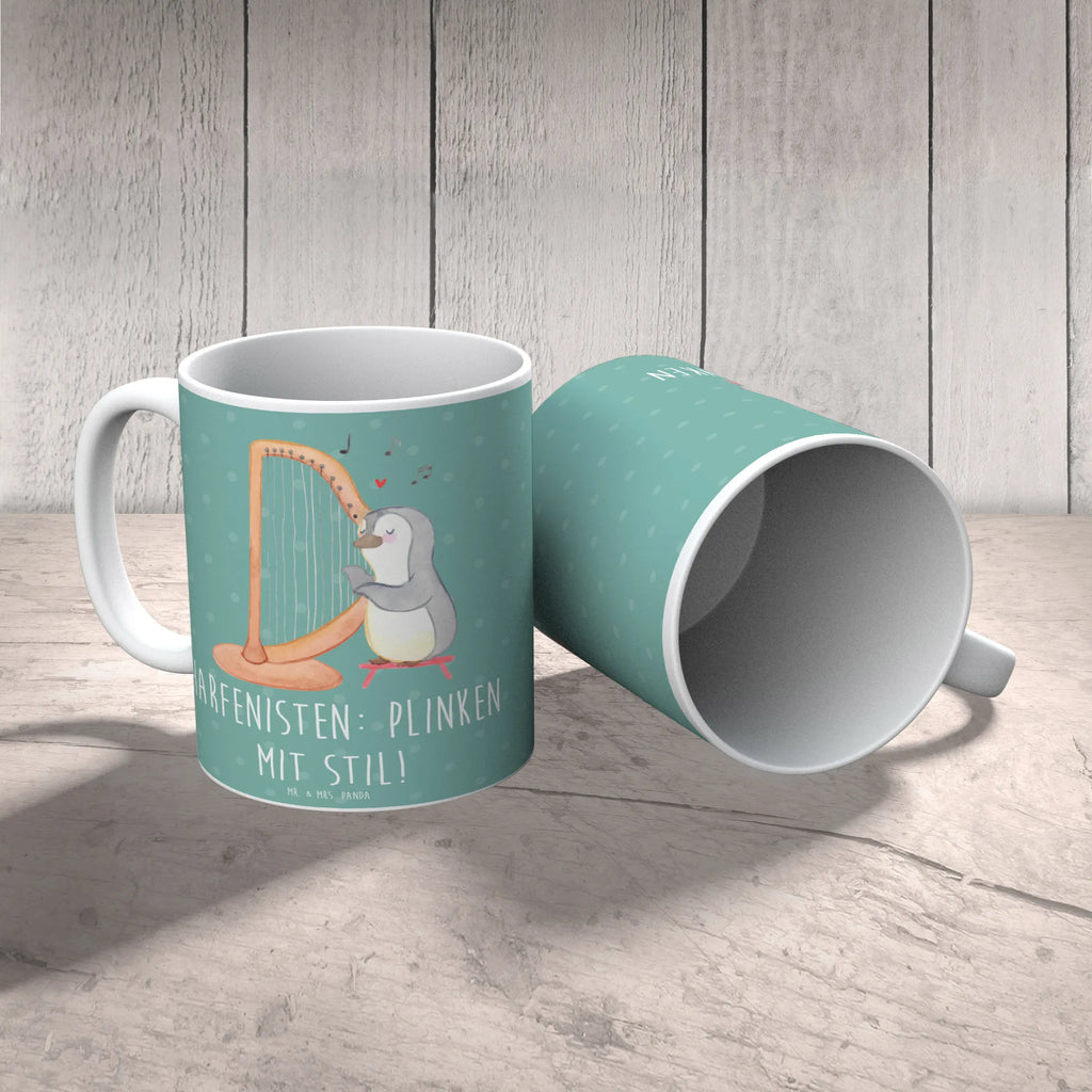 Tasse Harfe mit Stil Bürotasse, Tasse mit Motiven, Teetasse, Geschenktasse, Kaffeetasse, Porzellantasse, Tasse mit Zitaten, Tasse, Keramiktasse, Instrumente, Geschenke Musiker, Musikliebhaber