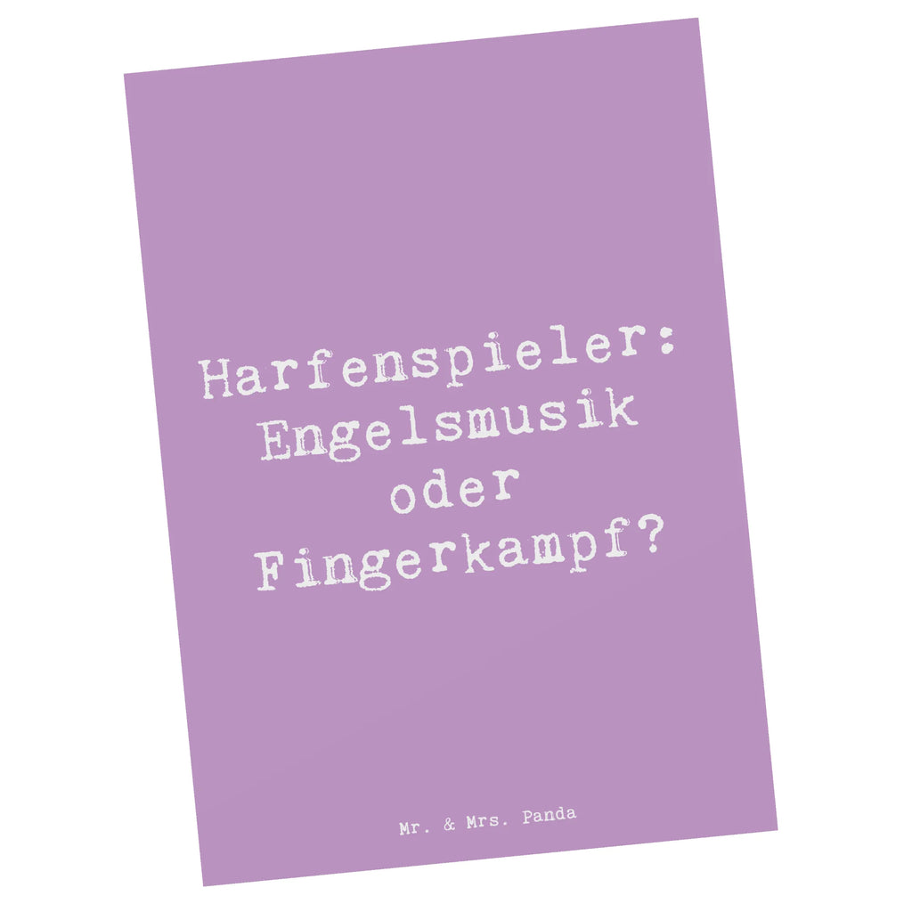 Postcard Saying Harfenspieler: Engelsmusik oder Fingerkampf? Ansichtskarten, Dankeskarte, Geschenkkarte, Einladungskarte, Geburtstagskarte, Grußkarte, Karte, Postkarte, Einladungskarten Geburtstag, Einladung Geburtstag, Ansichtskarte, Einladung, Instrumente, Geschenke Musiker, Musikliebhaber