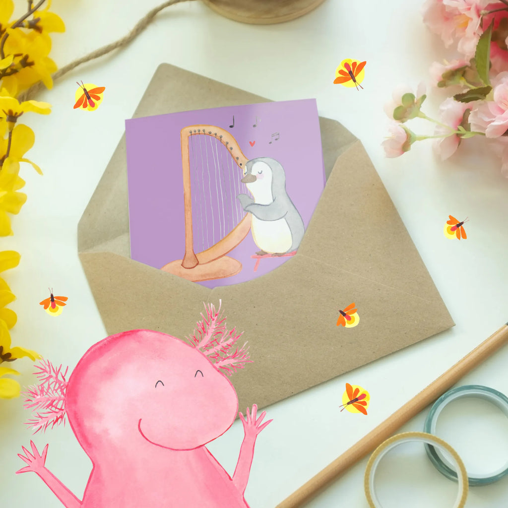 Greetings card Harfenspieler: Engelsmusik oder Fingerkampf? Ansichtskarten, Klappkarte, Glückwunschkarte, Karte, Einladungskarte, Grußkarte, Hochzeitskarte, Geburtstagskarte, Instrumente, Geschenke Musiker, Musikliebhaber