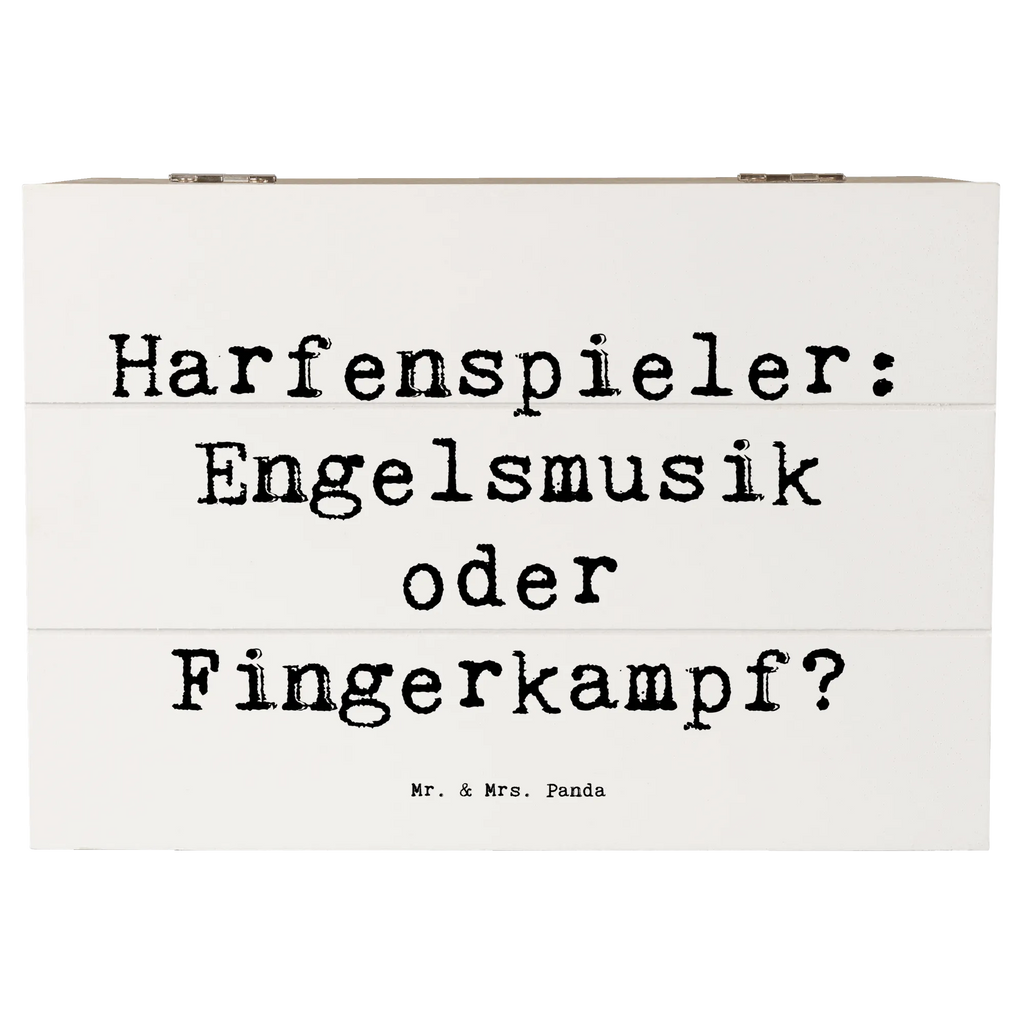 Wooden chest Saying Harfenspieler: Engelsmusik oder Fingerkampf? XXL, Geschenkdose, Truhe, Kiste, Schatulle, Geschenkbox, Dekokiste, Erinnerungskiste, Holzkiste, Erinnerungsbox, Aufbewahrungsbox, Schatzkiste, Instrumente, Geschenke Musiker, Musikliebhaber