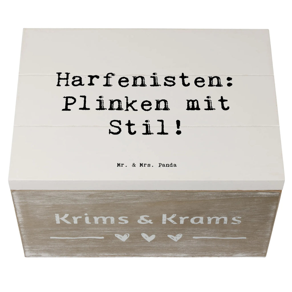 Holzkiste Spruch Harfe mit Stil Schatzkiste, XXL, Holzkiste, Schatulle, Geschenkbox, Geschenkdose, Kiste, Truhe, Erinnerungskiste, Aufbewahrungsbox, Erinnerungsbox, Dekokiste, Instrumente, Geschenke Musiker, Musikliebhaber