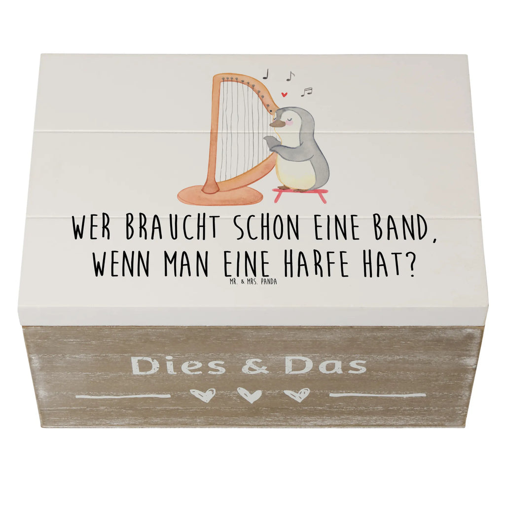 Holzkiste Wer braucht schon eine Band, wenn man eine Harfe hat? Schatzkiste, Geschenkbox, Truhe, XXL, Dekokiste, Aufbewahrungsbox, Holzkiste, Kiste, Schatulle, Erinnerungskiste, Geschenkdose, Erinnerungsbox, Instrumente, Geschenke Musiker, Musikliebhaber